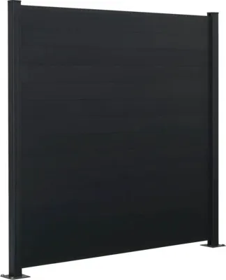 Produktbild von Steckzaun-Set floraworld Aluminium zum Aufdübeln 180 x 180 cm anthrazit