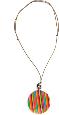 Produktbild von Lange Kette Iris mit rundem Anhänger von collezione alessandro