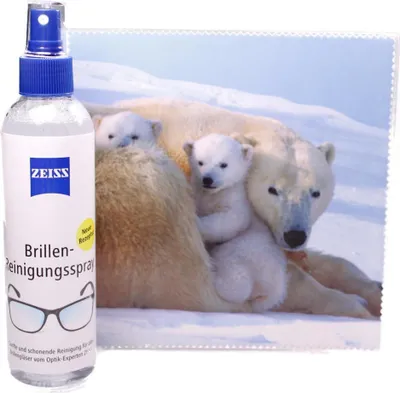 Produktbild von Mikrofasertuch "Eisbär mit Bärenbabys"  Größe 18,5*18,5 cm von La Kelnet