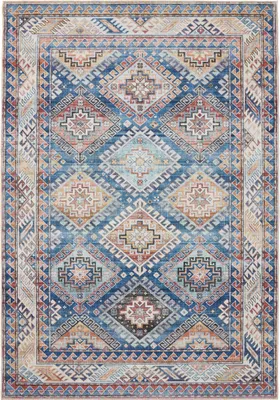 Image de benuta tapis vintage lavable George Bleu 160x230 cm tapis de salon chambre doux oriental rectangulaire