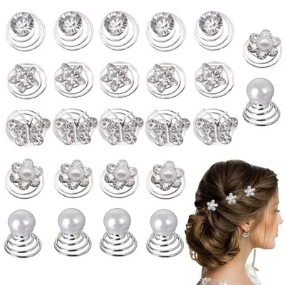 Imagen del producto de Solidchoice - Juego de 60 espirales para el cabello, ideales para accesorios de novia