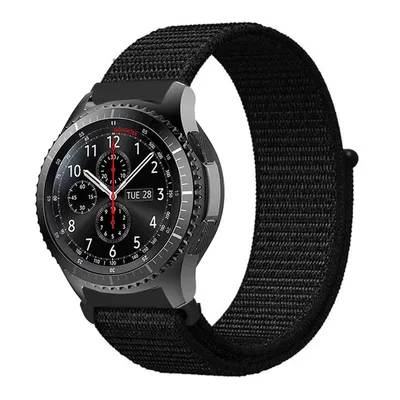 Produktbild von Bransoleta 22 mm do Samsung Galaxy Gear S3/Gear 2/Huawei Watch GT Watch 2 Pro Ticwatch Pro Pepple Time w kolorze czarnym