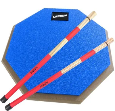 Produktbild von keepdrum DP-BL8 Practice Pad Blau mit SV1 Rods