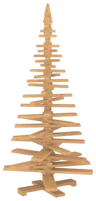 Image de vidaXL Arbre de Noël en bois KOTKA, 180 cm, en bois de pin massif