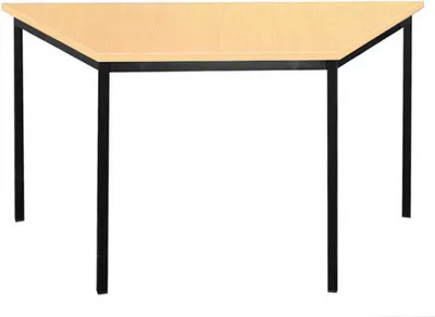 Produktbild von Trapeztisch, 750 x 1600 x 800 mm, tiefschwarz/ahorn