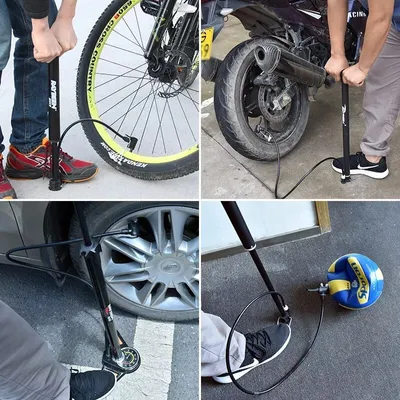 Produktbild von 120PSI Fahrrad Fahrradpumpe Luftpumpe Standluftpumpe Handdruckpumpe Pumpe
