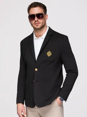 Produktbild von OMBRE Blazer Slim Fit Eleganz Casual OM-BLZB-0166 black XL