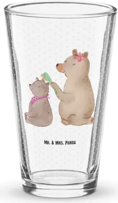 Produktbild von Mr. & Mrs. Panda Bierglas Bär Kind - Transparent - Geschenk, Bären, Familie, Glas, Muttertag, Tumbler, Pintglas, Mutter, Cocktailglas, Longdrinkglas, Opa