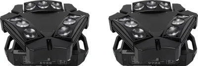 Obrázek produktu pro LED světla s pohyblivou hlavou, 9x10W RGBW, 16-48 kanálů DMX, 2ks 9x10w, EU zástrčka