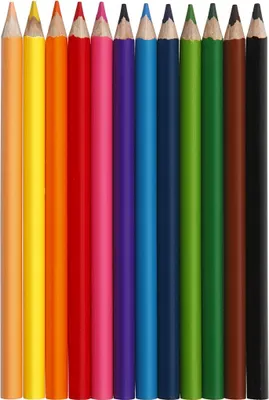 Produktbild von Colortime Buntstifte, Mine: 5 mm, 12 sortierte Farben, Jumbo