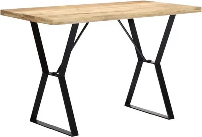 Produktbild von Mogou Esstisch, Esszimmertisch, Baumkante Tisch, Esstische, Küchentisch, 120 x 60 x 76 cm, Mangoholz massiv