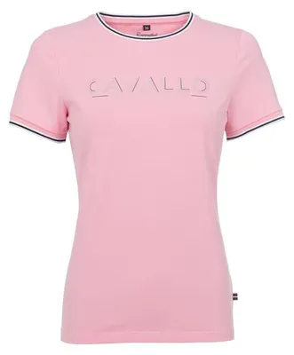Image de T-shirt Cavallo CAVALBELL pour femmes, rose poudré, vêtements de sport FS 2026, taille : 42