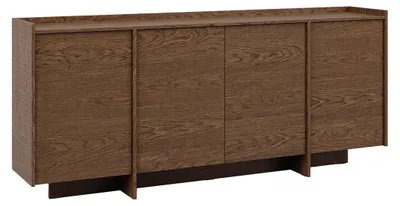 Produktbild von Buffet Japandi mit 4 Türen, Dunkles Holzoptik, 200cm