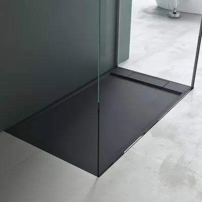 Produktbild von Mai & Mai Duschwanne Duschtasse aus Mineralguss BxTxH: 80x160x4cm Mineralgusswanne Anthrazit Matt Geoma04