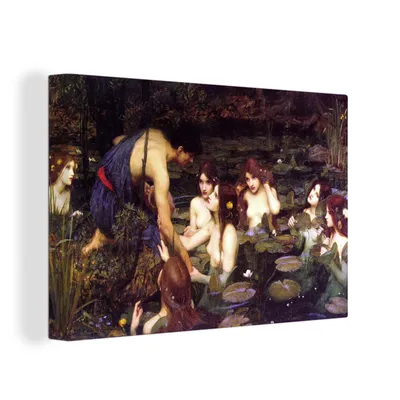 Obrázek produktu pro OneMillionCanvasses® Malba na plátně Nástěnná malba na plátně - Hylas a nymfy - obraz, John William Waterhouse - 150x100cm