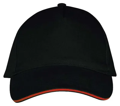 Image de SOLS - Casquette de baseball « Long Beach » LT1695 (taille unique) (noir/rouge)