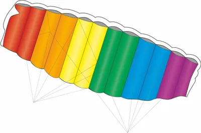 Produktbild von Knoop Kites Matratzenlenkdrachen Sportdrachen 160 cm Regenbogen Anfänger