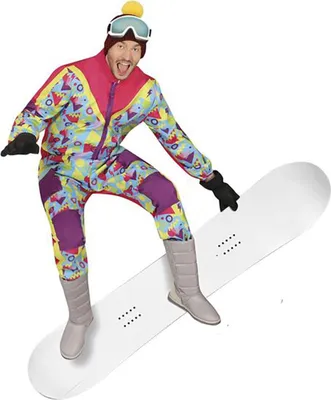Produktbild von Guirca 80er Jahre Skifahrer Herrenkostüm Mehrfarbig L Mehrfarbig L