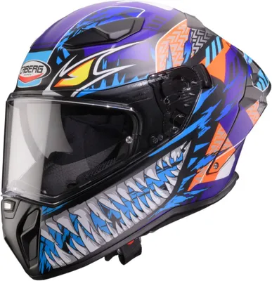 Immagine prodotto di Casco integrale CABERG DRIFT EVO II NOBO XS nei colori blu/arancione/viola/nero