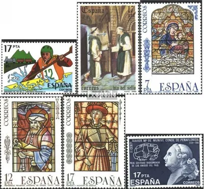 Produktbild von Briefmarken Spanien 1985 Mi 2694,2695,2699-2701,2708 (kompl.Ausg.) postfrisch Sondermarken