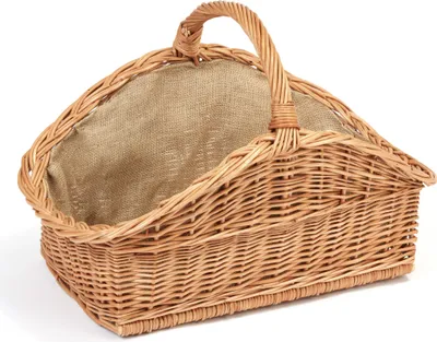 Produktbild von Kaminkorb Holzkorb Kaminholzkorb aus Weide mit Jute (Art. 90280-Natur)