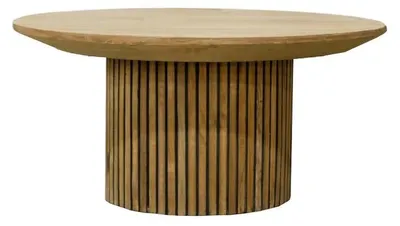 Produktbild von Couchtisch Lausanne aus Teakholz Ø80cm - Braun
