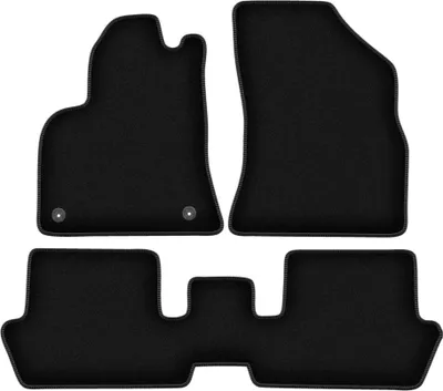 Zdjęcie produktu dla Dywaniki welurowe do Peugeot 3008 I minivan (2009-2016) - czarne dywaniki samochodowe BASIC komplet (3 szt.)