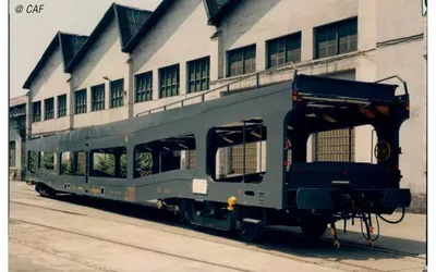 Produktbild von Arnold 2er Set Autotransportwagen DDMA, Originallack, RENFE, Ep. IV 4350_HN