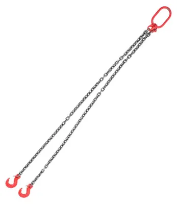 Obrázek produktu pro Řetězové závěsy - 2 metry - 8 mm - 2 háky - Nastavitelné - Pro jeřáby - Nosnost 3 tuny