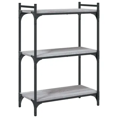 Zdjęcie produktu dla vidaXL Regał 3 półki Szary Sonoma 60x30x86 cm Materiał drewnopochodny