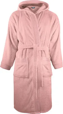 Image de The One Towelling® T1-BH | Peignoir à capuche - Peignoir - Couleur : Saumon - Taille : S/M