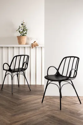 Produktbild von Venture Home Stuhl Dyršn Schwarz 2er-Pack