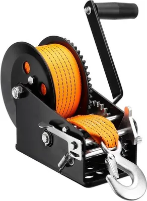 Image de Treuil portable de 2500 lb - Treuil à câble à manivelle rapide - Rapport de transmission 4:1, 8:1 - Treuil à câble pour remorques de bateau