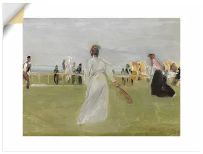 Produktbild von ARTland Wandbild, selbstklebend Tennisspieler am Meer (Scheveningen) Größe: 80x60 cm