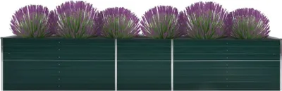 Immagine prodotto di vidaXL Letto da giardino rialzato in acciaio zincato 400×80×77 cm Verde