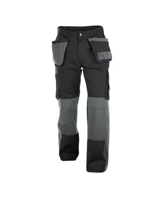 Produktbild von DASSY® Seattle Zweifarbige Arbeitshose mit Holstertaschen und Kniepolstertaschen SCHWARZ/ZEMENTGRAU Gr.46 Länge: MINUS