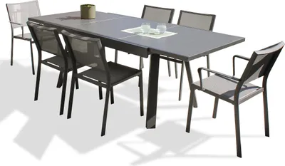 Produktbild von 6-Sitzer-Garten-Essgruppe, Aluminium