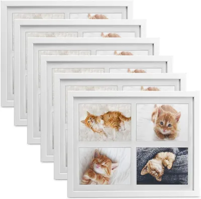 Image de Bomoe 6x cadre photo collage pour 4 photos Galeria, 10x15 cm, blanc