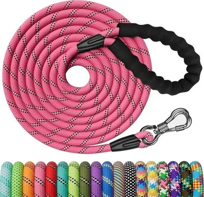 Produktbild von X XBEN Trainingsleine für Hunde, 8 Meter - Robuste Trainingsleine mit komfortablem, gepolsterten Griff - Geeignet für kleine, mittelgroße und große Hunde