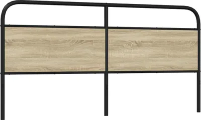 Image de Tête de lit de remplacement chêne sonoma 180 cm acier et bois d'ingénierie