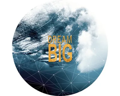 Produktbild von Glasbild Dream Big II GLR070 Ø 50 cm