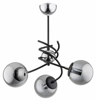 Obrázek produktu pro Závěsné svítidlo SALSA, černé s chromovými prvky, 3xE14x10W, kov, rozměry: 48x50x50 cm, IP20, Alfa