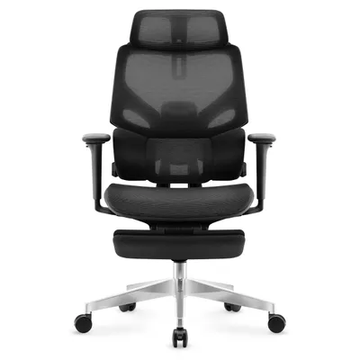 Produktbild von Mark Adler Expert 8.7 Ergonomischer Bürostuhl Schwarz Mesh, 4D-Armlehnen, verstellbare Rückenlehne, Kopfstütze, Fußstütze