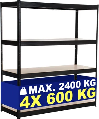 Produktbild von Schwerlastregal HLO-CP125 160x60x180cm schwarz
