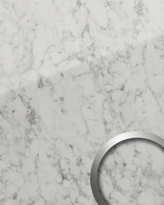 Produktbild von WallFace 19345 MARBLE WHITE Einrichtungspaneel in Marmor Optik glänzend weiß 2,6 m2