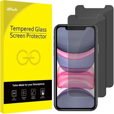 Image de Film de protection d'écran en verre trempé, anti-regard, lot de 2, pour iPhone 11/XR (6,1 pouces)