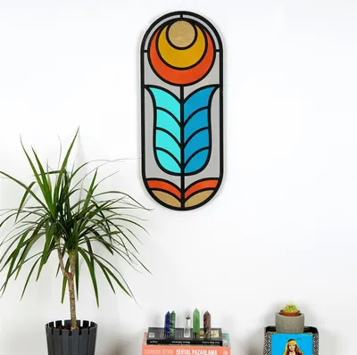 Productafbeelding van Wallity, Almıla- EVL1917, Bunt, Overige woonaccessoires, 53 x 22 x 2 cm, 100% melaminecoating op spaanplaat