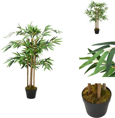 Produktbild von vidaXL Künstlicher Bambus Twiggy mit Topf 90 cm - Kunstpflanzen