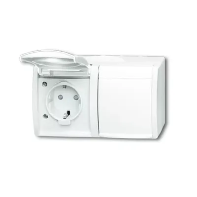 Image de Busch Jaeger 2084-0-0723 Steckdose CEE 7/3 Weiß (2084-0-0723)