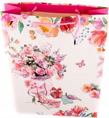 Zdjęcie produktu dla Torba Prezentowa Kwiaty 31X42Cm Różne Kolory
